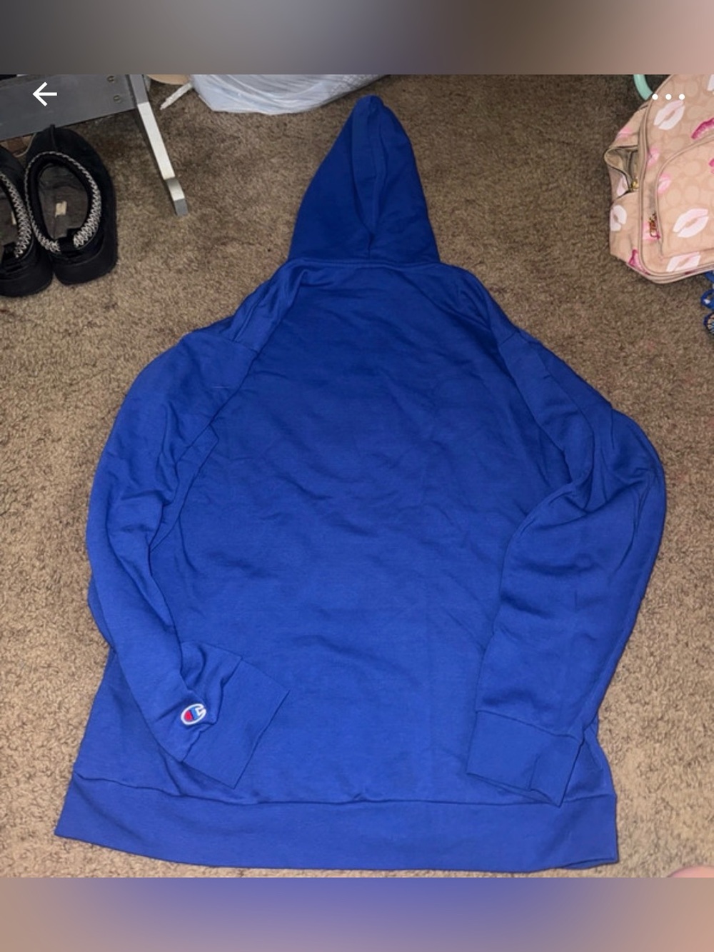 Champion Blue and Yellow PITT Hoodie - Picture 2 of 2